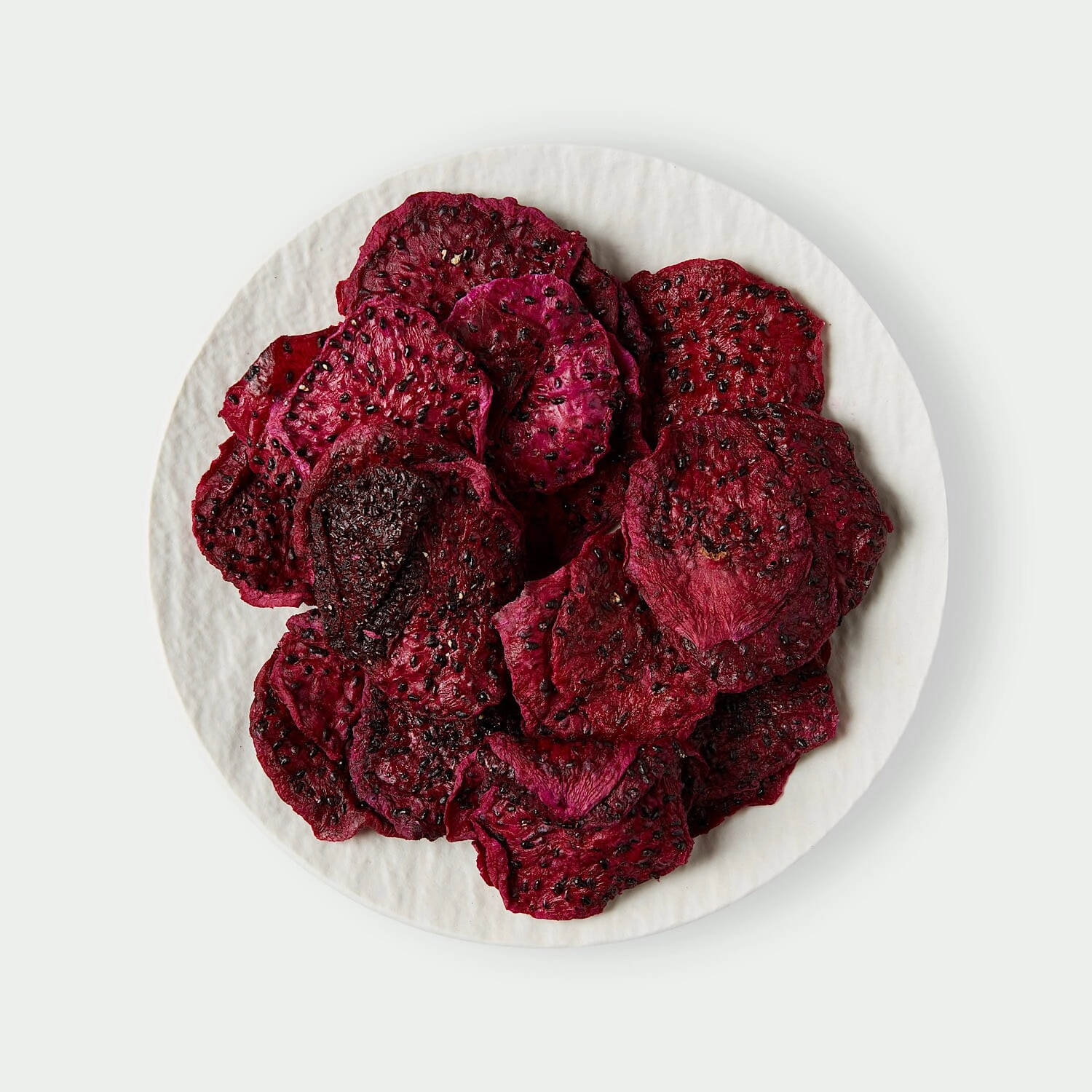 Dried red dragon fruit slices